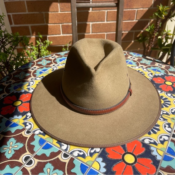 Akubra Cooper Pedy Santone Kangaroo Tail Band Hat Size 58 - Picture 3 of 7